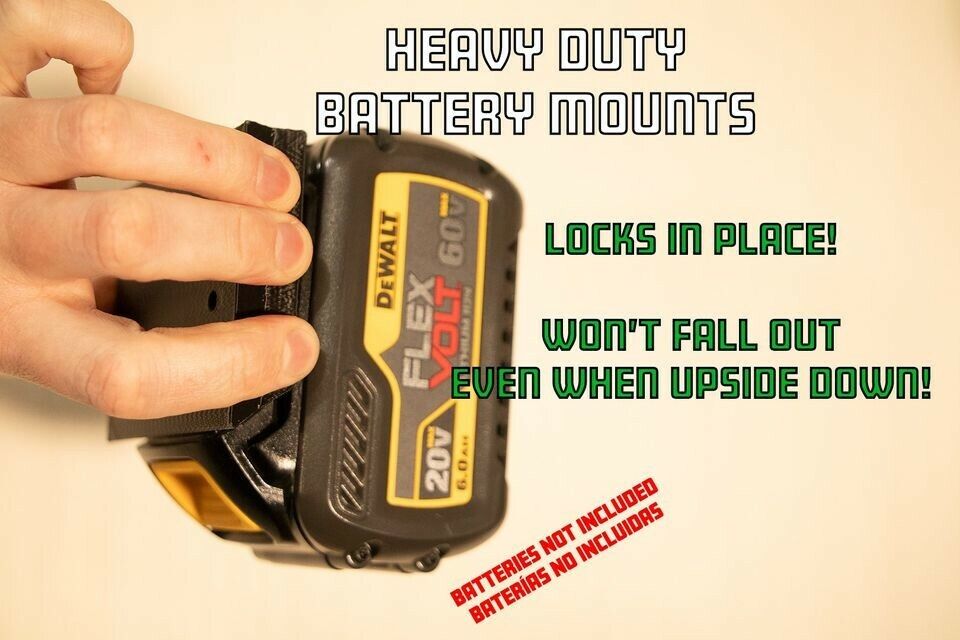 BATTERY MOUNTS FOR DEWALT BATTERIES - 20 PACK - FITS 20V OR FLEXVOLT