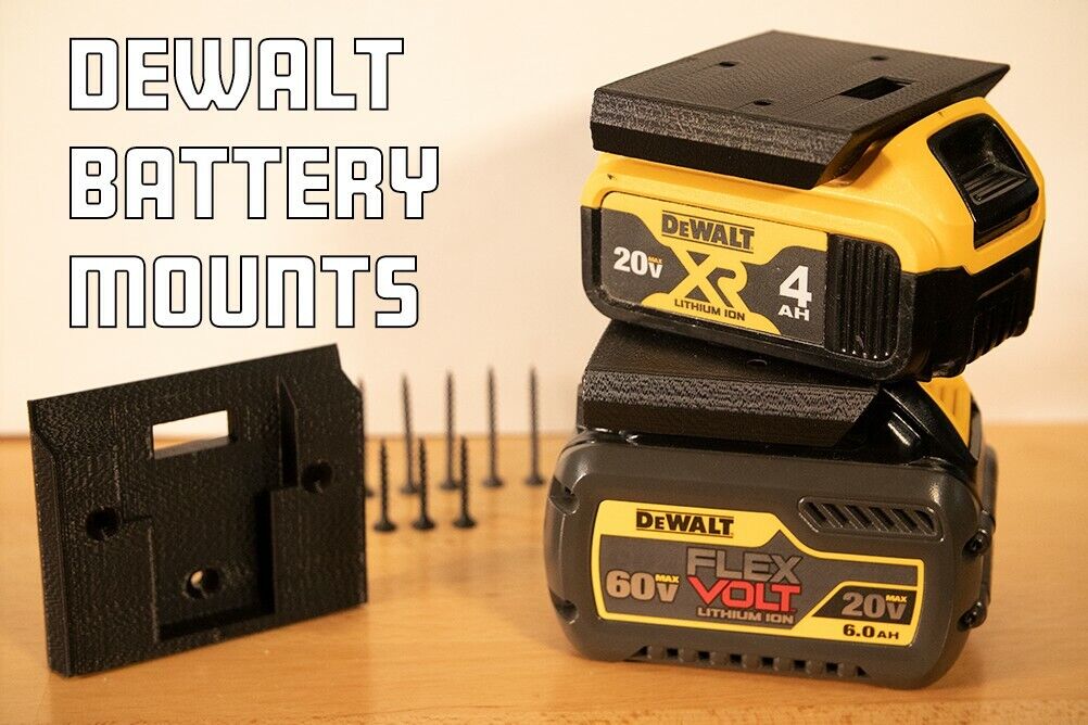 BATTERY MOUNTS FOR DEWALT BATTERIES - 20 PACK - FITS 20V OR FLEXVOLT