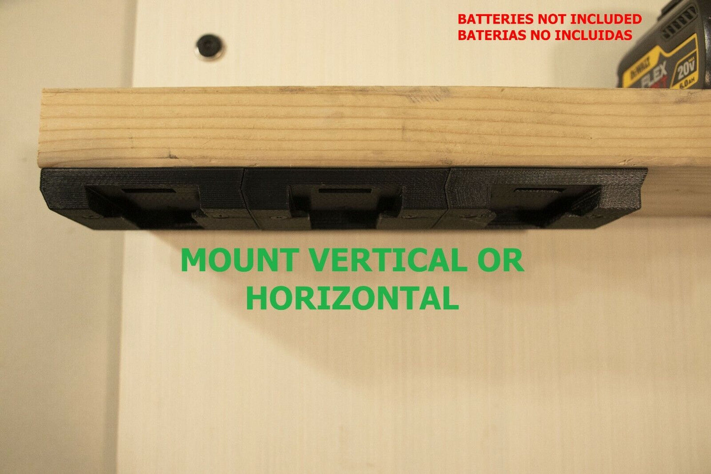 DEWALT TOOL & BATTERY MOUNT COMBO PACK - FITS 20V/60V - 5 TOOL MOUNTS & 5 BATTER