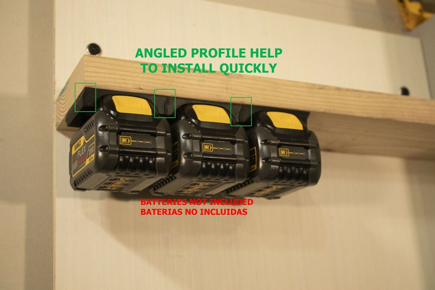BATTERY MOUNTS FOR DEWALT BATTERIES - 20 PACK - FITS 20V OR FLEXVOLT
