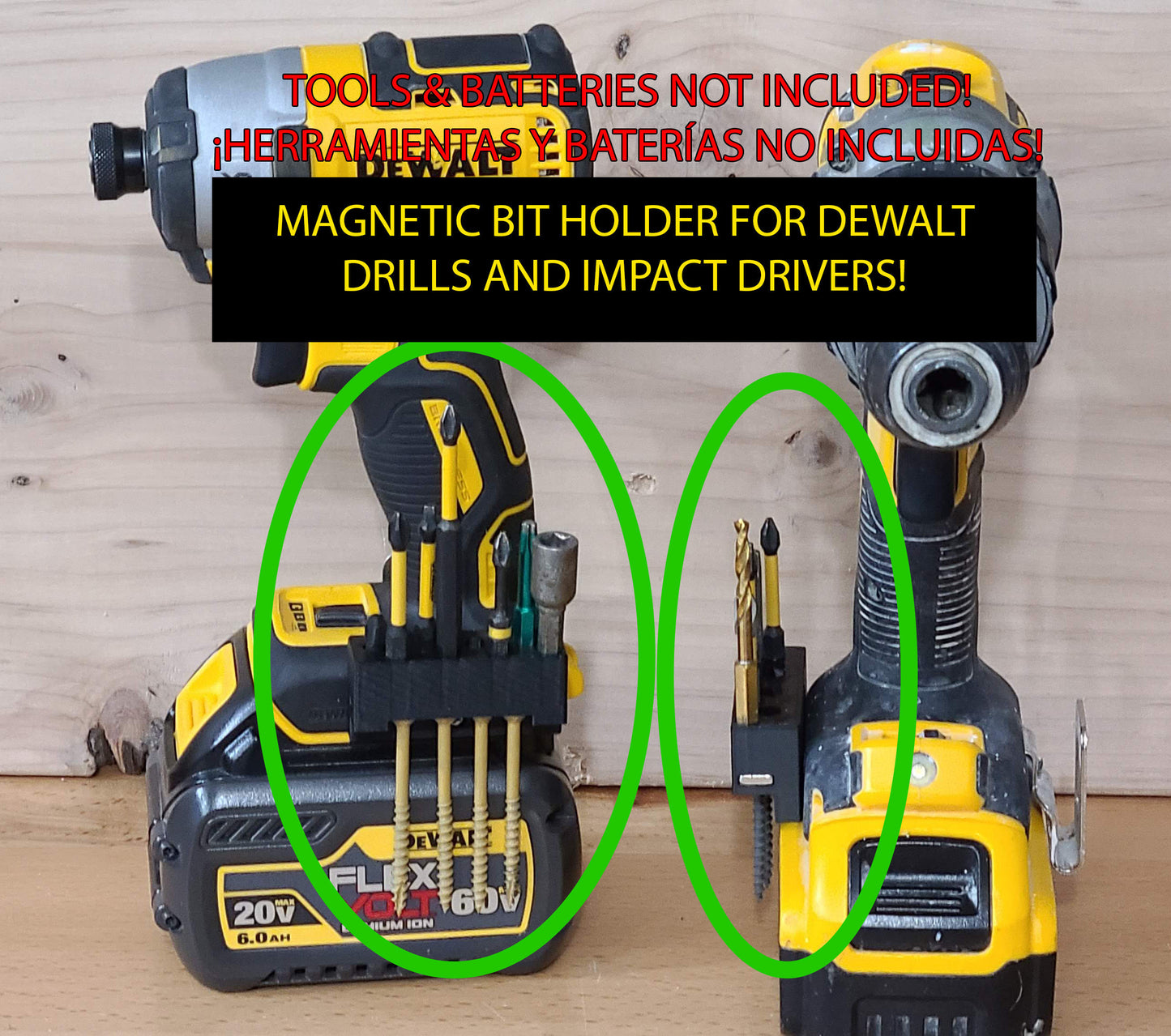 Magnetic Bit Holder - Fits DeWalt Drills & Impact Drivers - 2 PACK