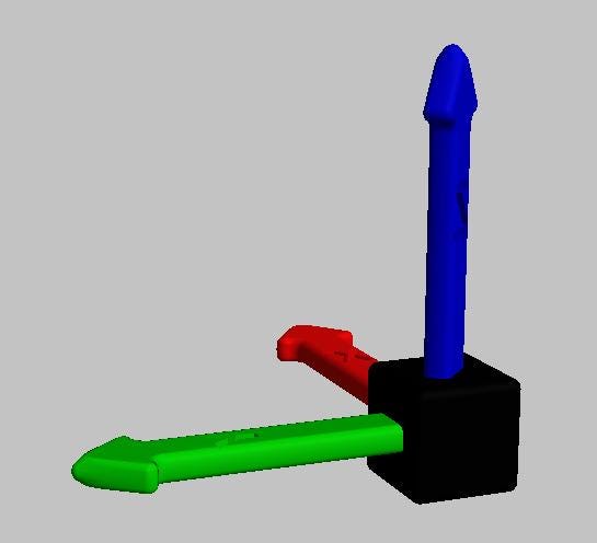 3D Origin Tool for Teaching Cartesian Coordinate Systems & Robotics