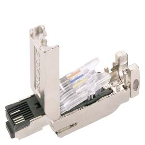 SIEMENS, IND. ETHERNET, FC RJ45 2X2, STRAIGHT, PACK OF 1